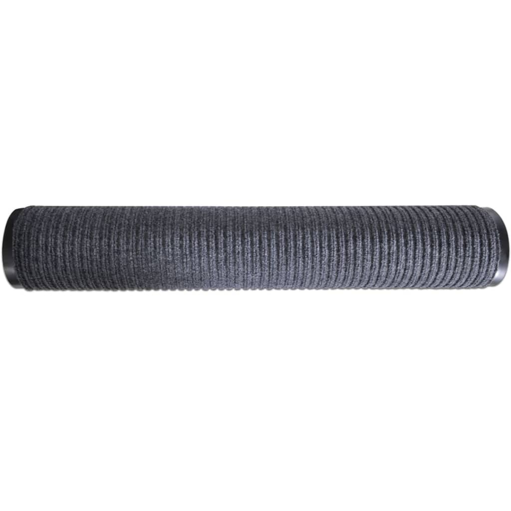 vidaXL PVC Door Mats 2 pcs Grey 90x60 cm