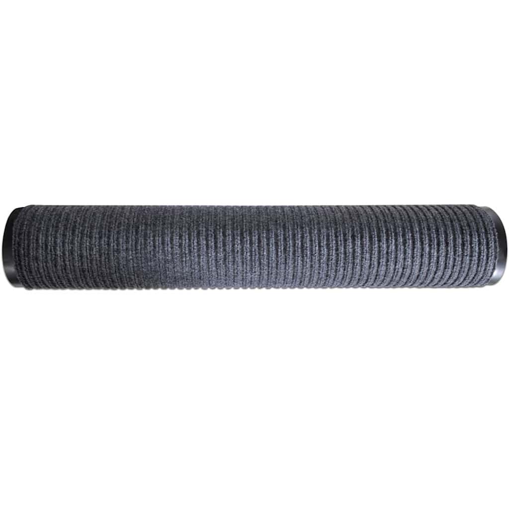 vidaXL PVC Door Mats 2 pcs Grey 90x60 cm