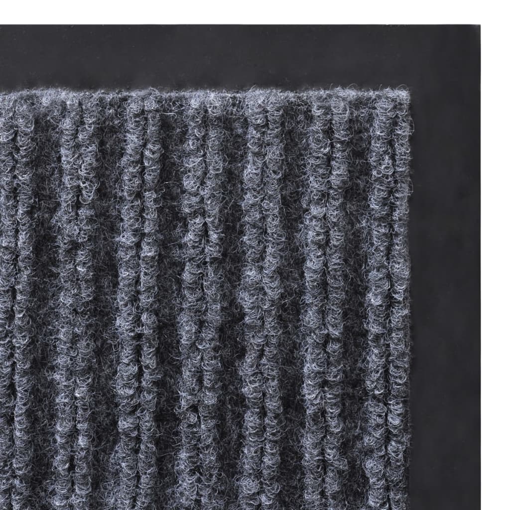 vidaXL PVC Door Mats 2 pcs Grey 90x60 cm