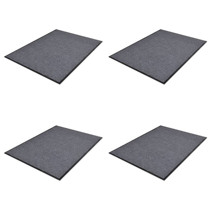 vidaXL PVC Door Mats 4 pcs Grey 90x60 cm