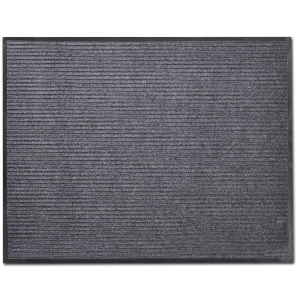 vidaXL PVC Door Mats 4 pcs Grey 90x60 cm