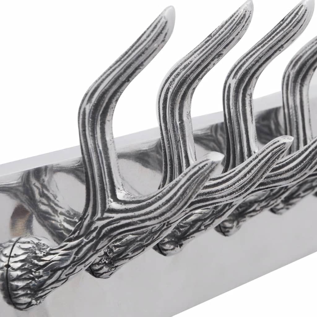 vidaXL Wardrobe Coat Hooks 2 pcs Silver Aluminium