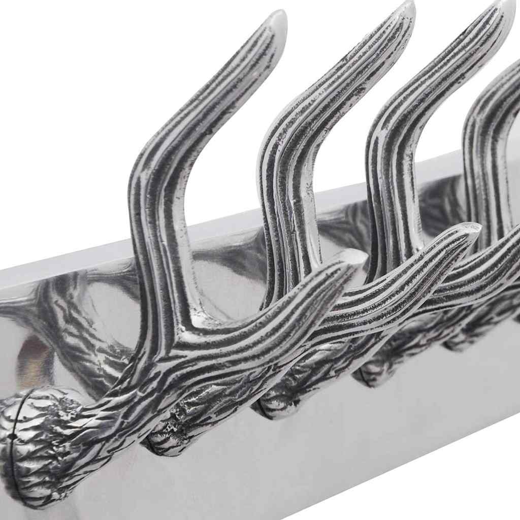 vidaXL Wardrobe Coat Hooks 4 pcs Silver Aluminium