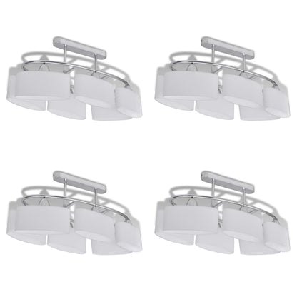 278761 vidaXL Ceiling Lamp with Ellipsoid Glass Shades 4 pcs E14 (4x240989)