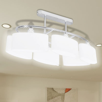 278761 vidaXL Ceiling Lamp with Ellipsoid Glass Shades 4 pcs E14 (4x240989)