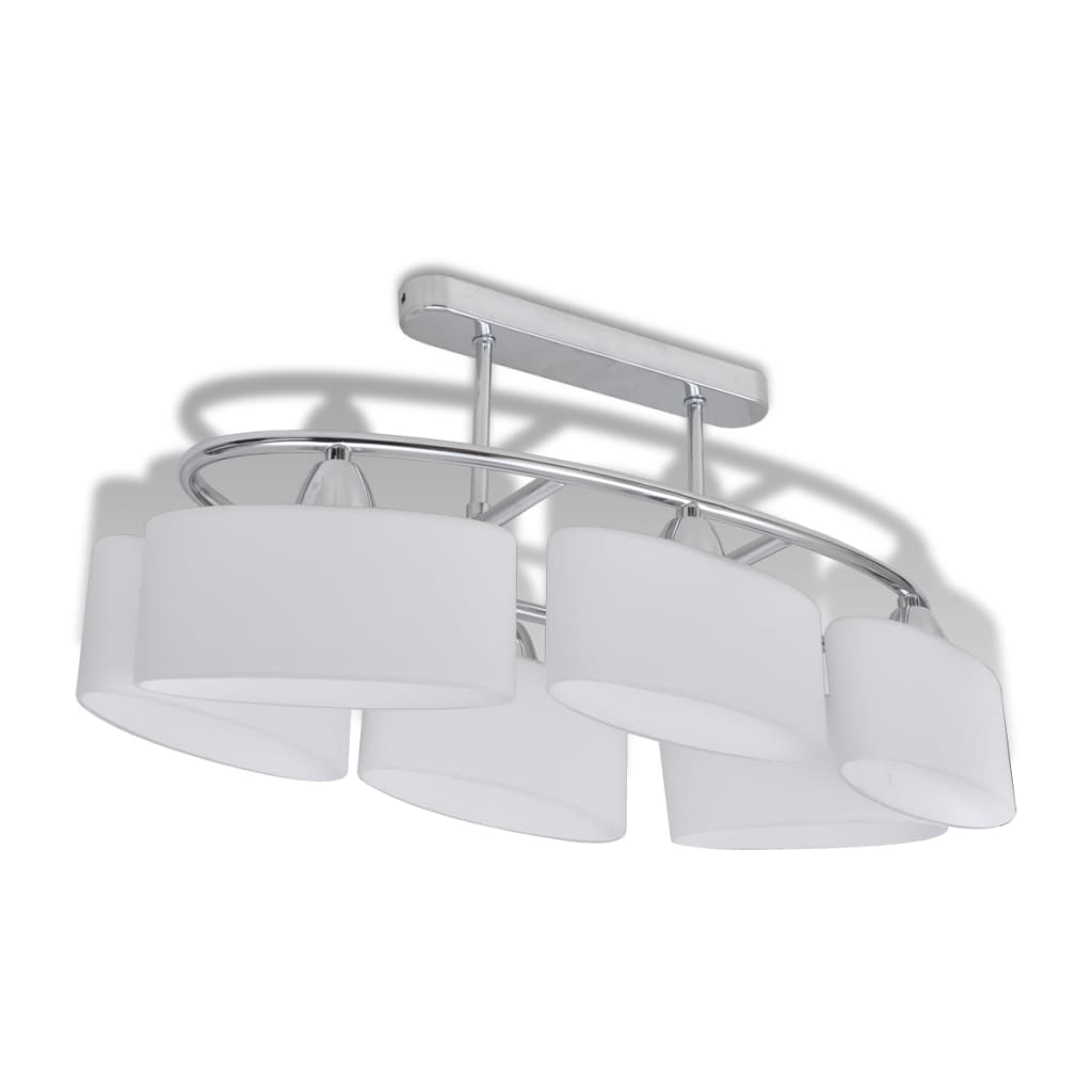 278761 vidaXL Ceiling Lamp with Ellipsoid Glass Shades 4 pcs E14 (4x240989)