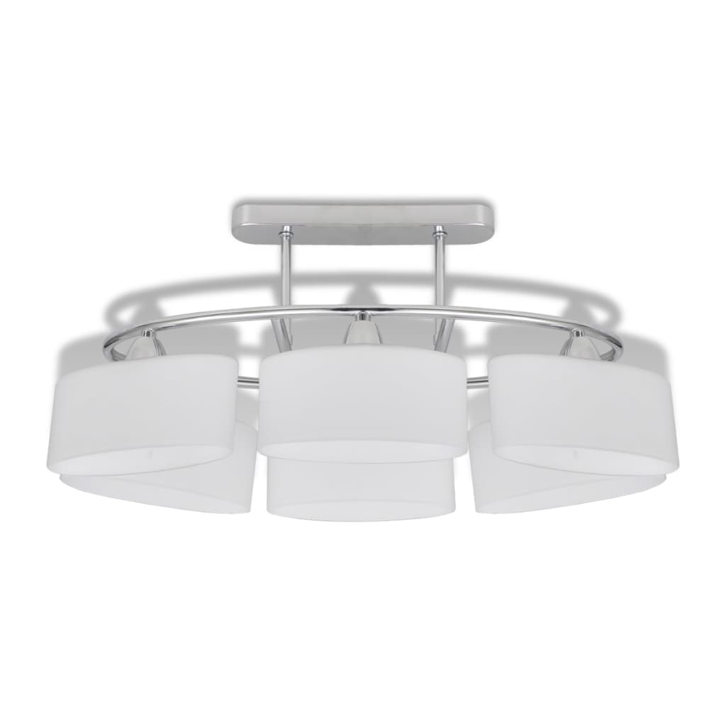 278761 vidaXL Ceiling Lamp with Ellipsoid Glass Shades 4 pcs E14 (4x240989)