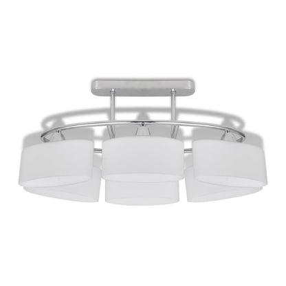 278761 vidaXL Ceiling Lamp with Ellipsoid Glass Shades 4 pcs E14 (4x240989)
