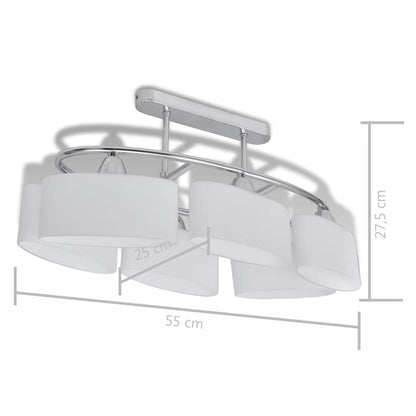 278761 vidaXL Ceiling Lamp with Ellipsoid Glass Shades 4 pcs E14 (4x240989)