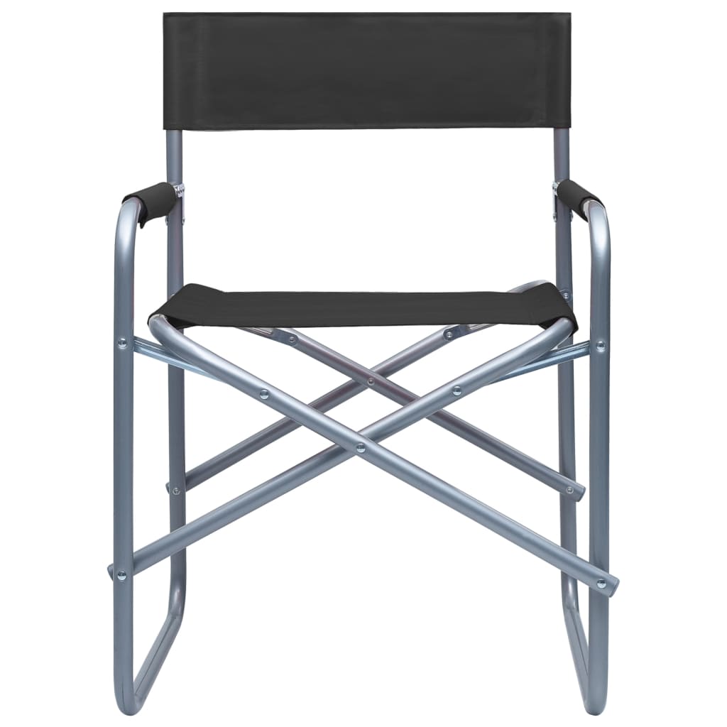 vidaXL Director's Chair | Set of 2 | Black | Steel, Polyester | Standard