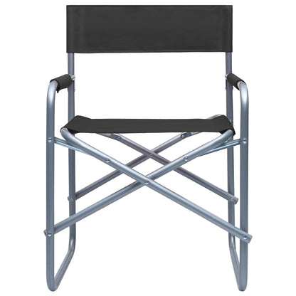 vidaXL Director's Chair | Set of 2 | Black | Steel, Polyester | Standard