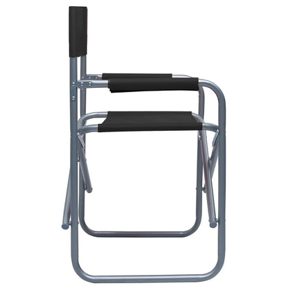 vidaXL Director's Chair | Set of 2 | Black | Steel, Polyester | Standard