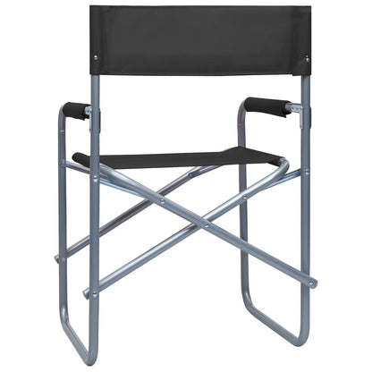 vidaXL Director's Chair | Set of 2 | Black | Steel, Polyester | Standard