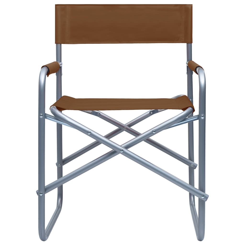 vidaXL Director's Chairs 2 pcs Steel Brown