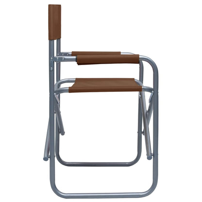 vidaXL Director's Chairs 2 pcs Steel Brown