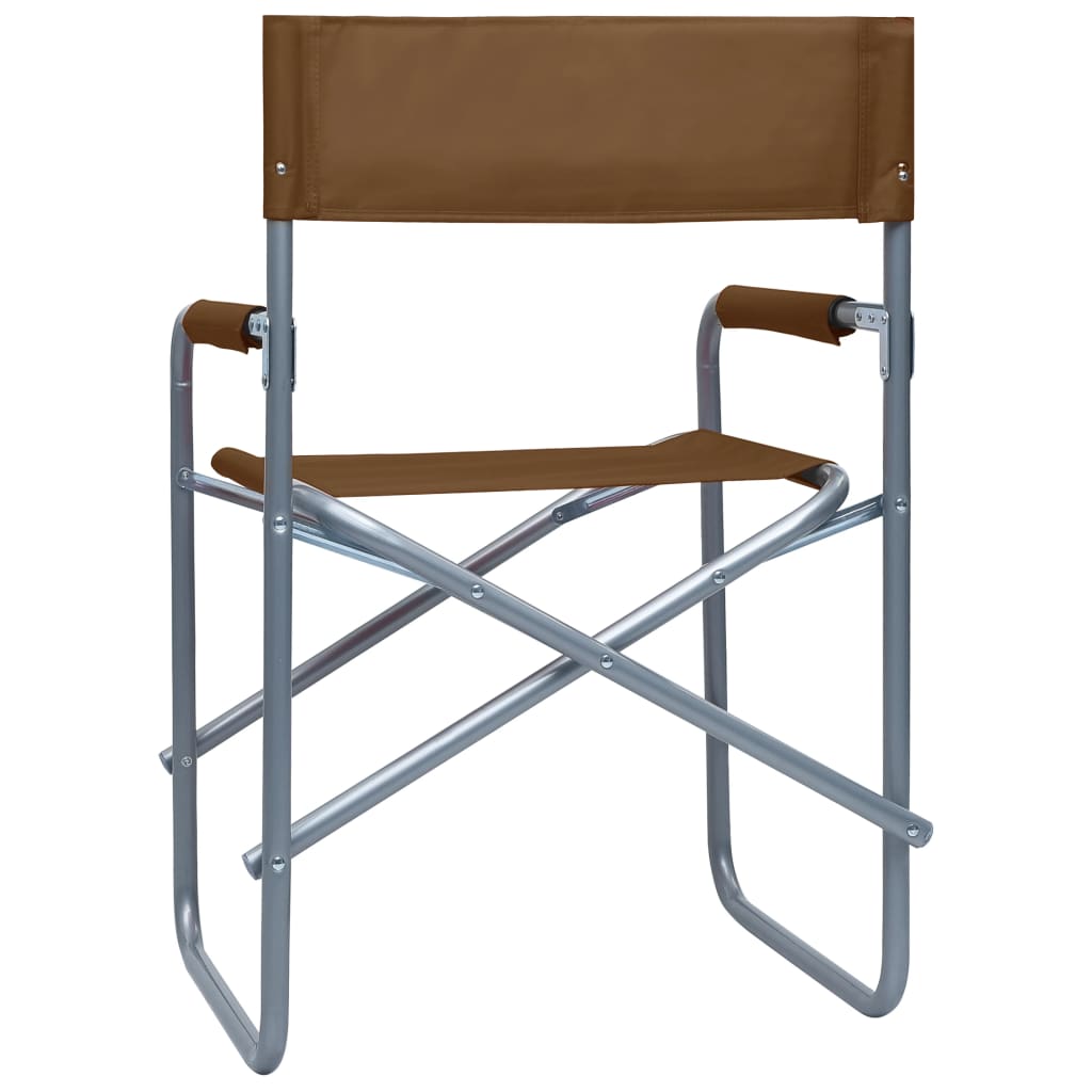 vidaXL Director's Chairs 2 pcs Steel Brown