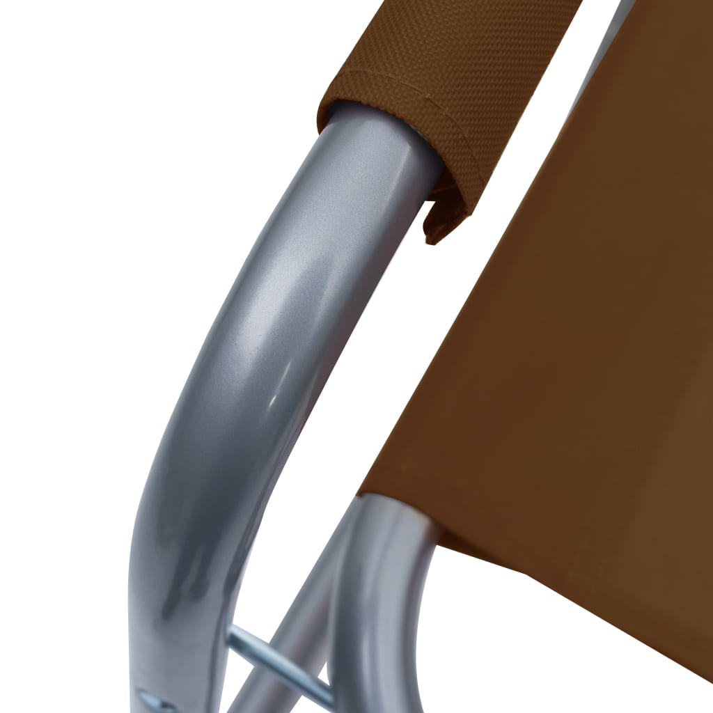 vidaXL Director's Chairs 2 pcs Steel Brown
