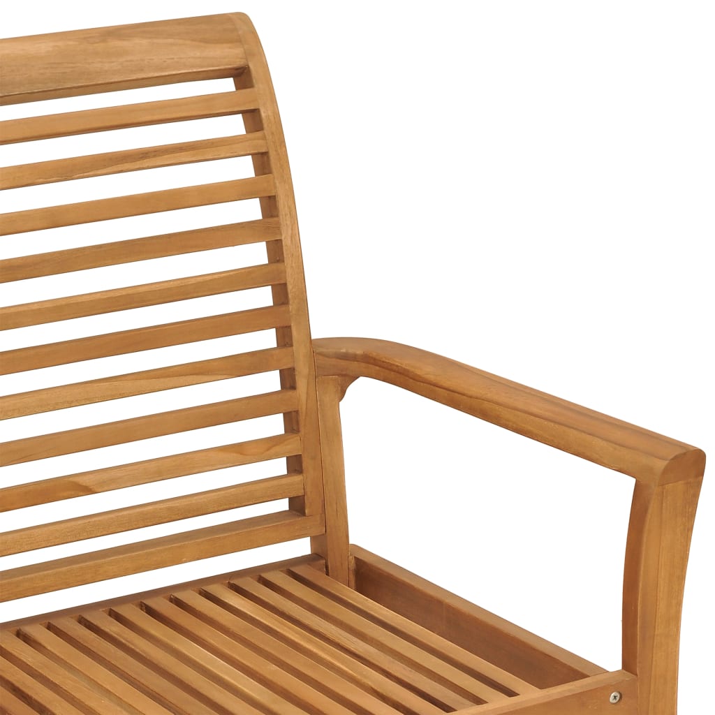vidaXL Garden Bench | Teak Brown | Fine sanded teak hardwood | 112 cm | Durable