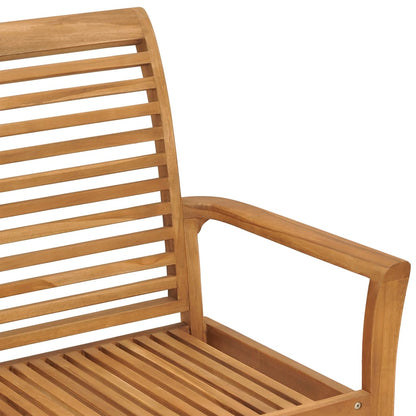 vidaXL Garden Bench | Teak Brown | Fine sanded teak hardwood | 112 cm | Durable