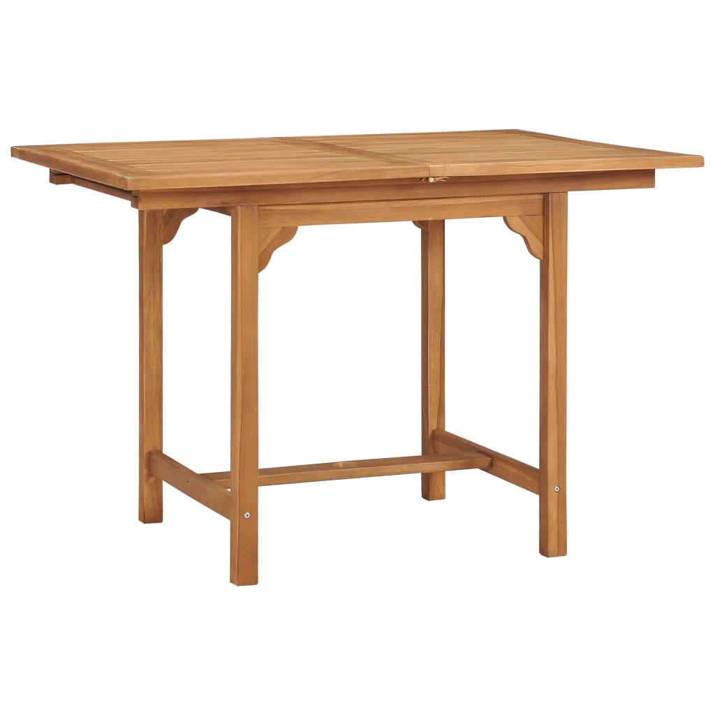 vidaXL Extending Garden Table (110-160)x80x75cm Solid Teak Wood