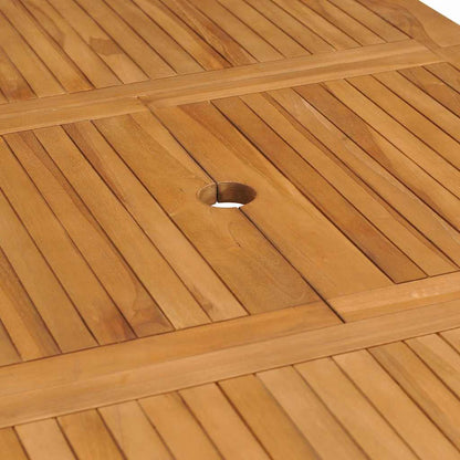 47420 vidaXL Extending Garden Table (110-160)x80x75cm Solid Teak Wood