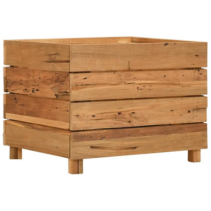 vidaXL Raised Bed 50x40x38 cm Recycled Teak Wood and Steel
