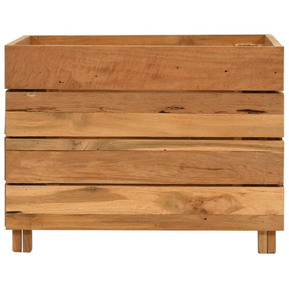 vidaXL Raised Bed 50x40x38 cm Recycled Teak Wood and Steel