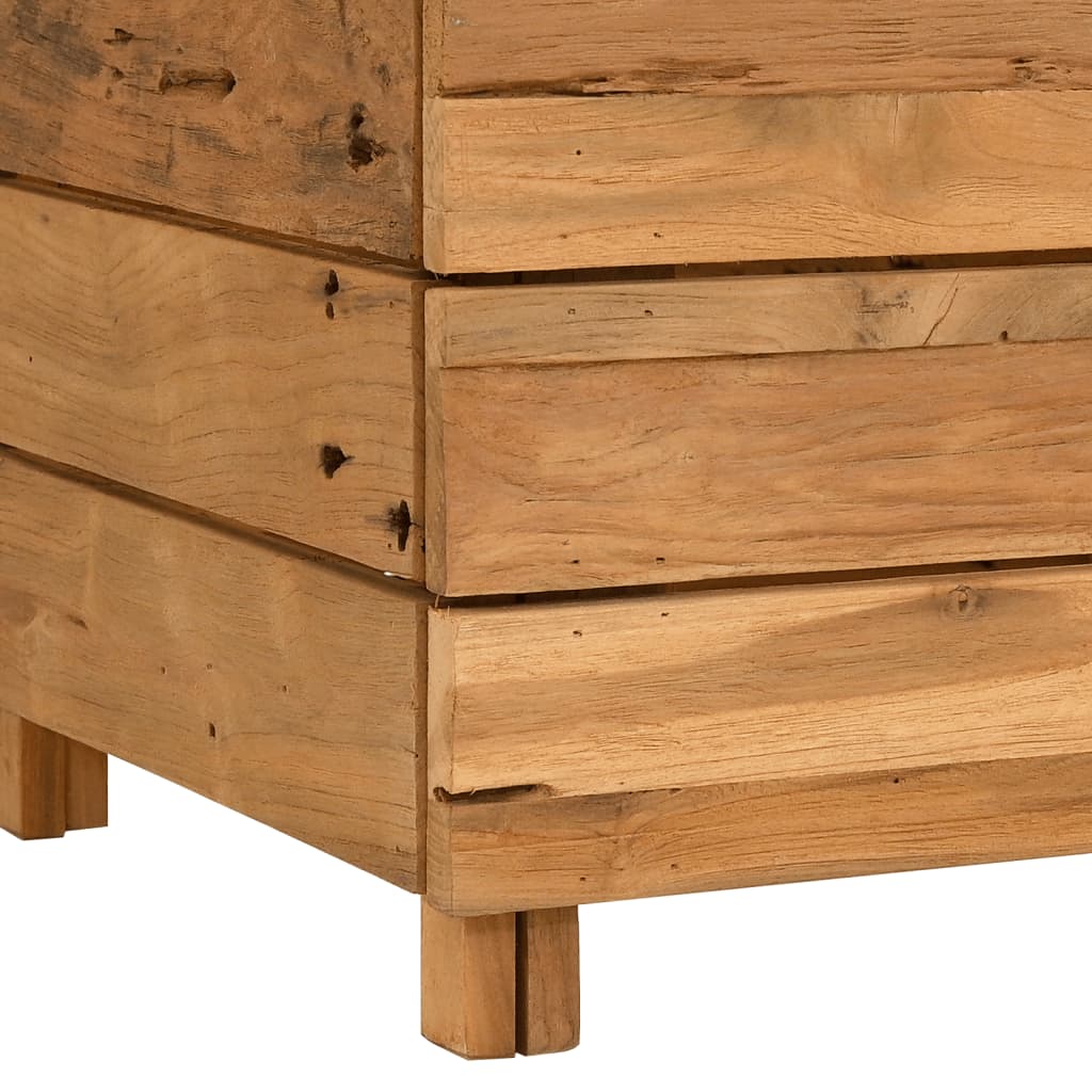 vidaXL Raised Bed 50x40x38 cm Recycled Teak Wood and Steel