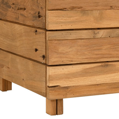 vidaXL Raised Bed 50x40x38 cm Recycled Teak Wood and Steel