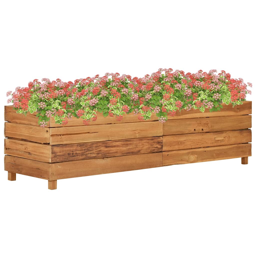 vidaXL Raised Bed 150x40x38 cm Recycled Teak Wood and Steel