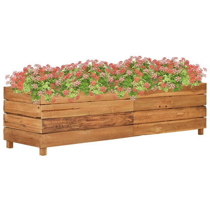 vidaXL Raised Bed 150x40x38 cm Recycled Teak Wood and Steel