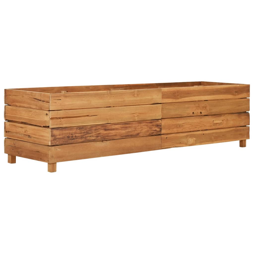 vidaXL Raised Bed 150x40x38 cm Recycled Teak Wood and Steel
