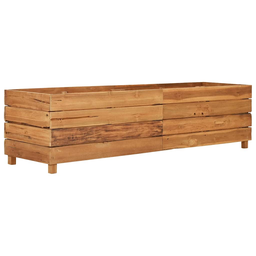 vidaXL Raised Bed 150x40x38 cm Recycled Teak Wood and Steel