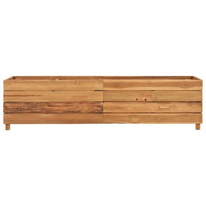 vidaXL Raised Bed 150x40x38 cm Recycled Teak Wood and Steel