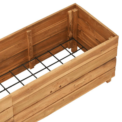vidaXL Raised Bed 150x40x38 cm Recycled Teak Wood and Steel