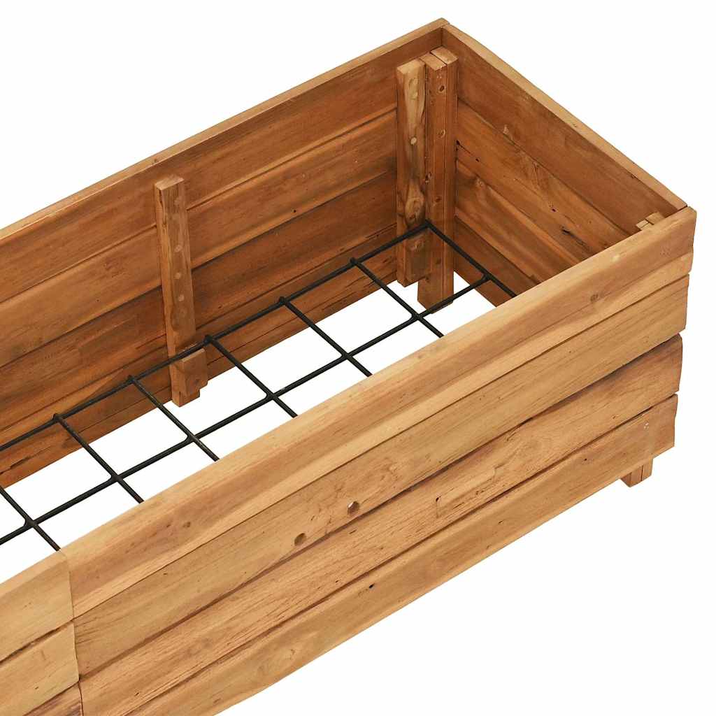 vidaXL Raised Bed 150x40x38 cm Recycled Teak Wood and Steel