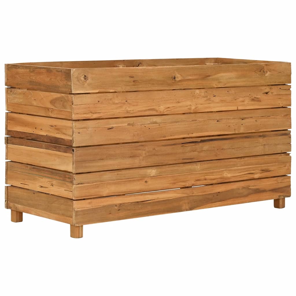vidaXL Raised Bed 100x40x55 cm Recycled Teak Wood and Steel