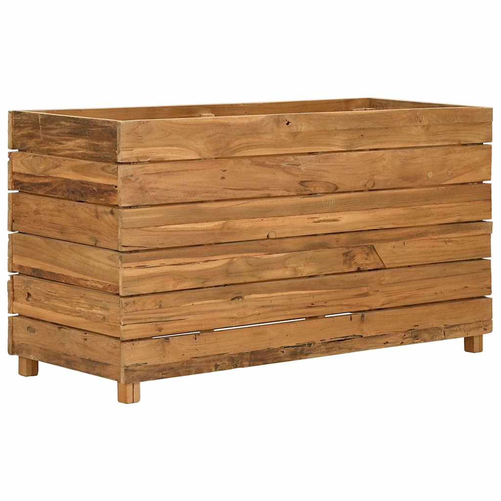 vidaXL Raised Bed 100x40x55 cm Recycled Teak Wood and Steel