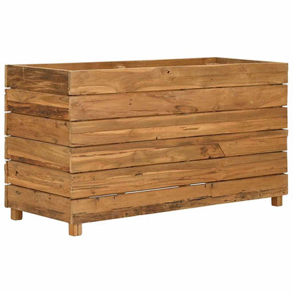 vidaXL Raised Bed 100x40x55 cm Recycled Teak Wood and Steel