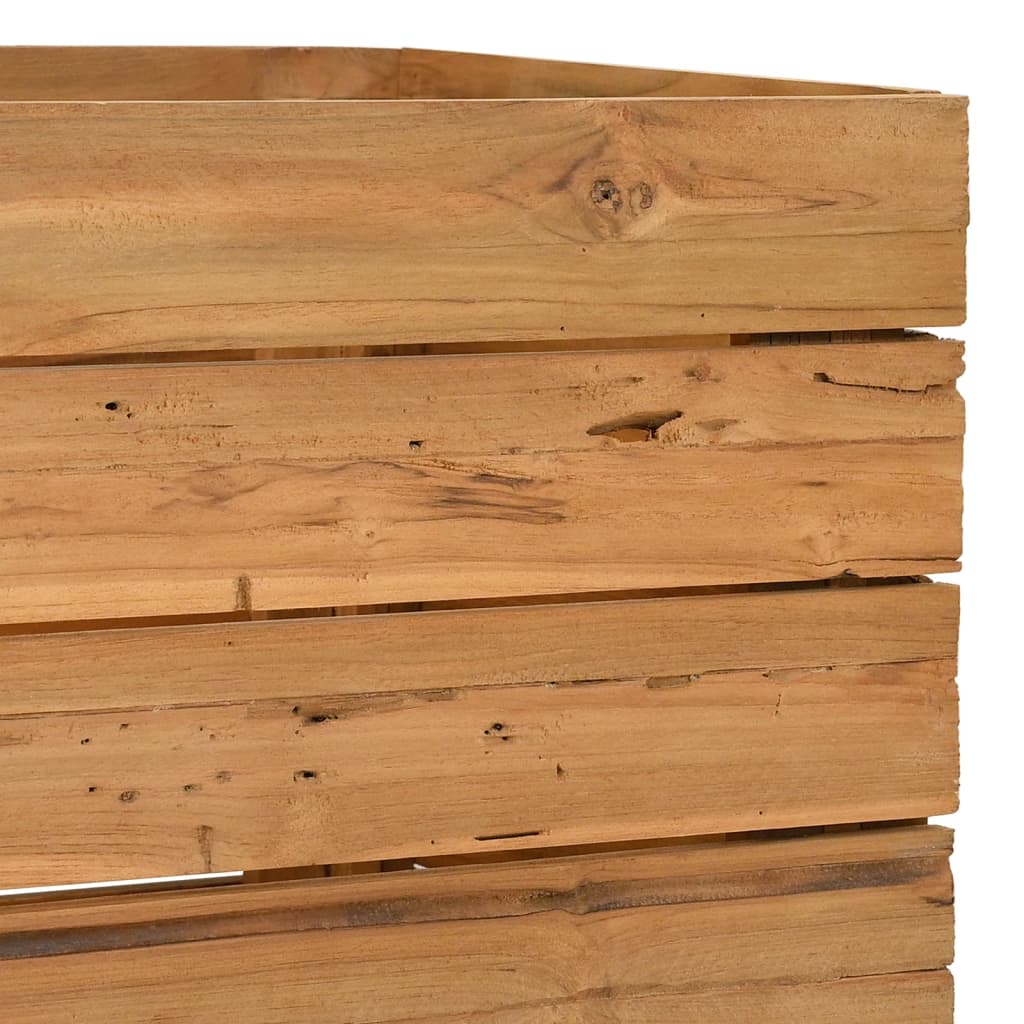 vidaXL Raised Bed 100x40x55 cm Recycled Teak Wood and Steel
