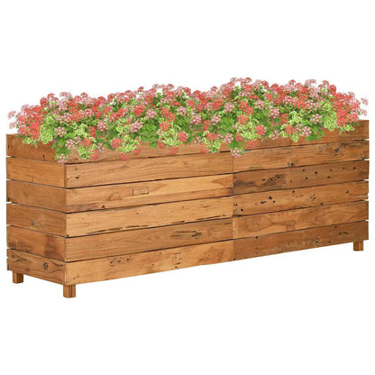 vidaXL Raised Bed 150x40x55 cm Recycled Teak Wood and Steel
