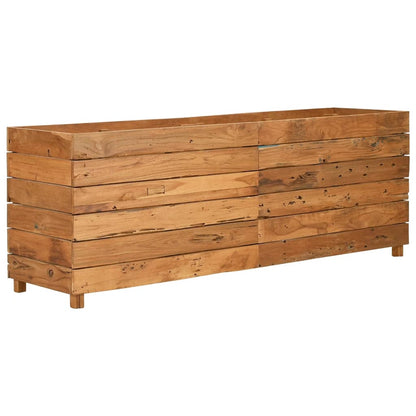 vidaXL Raised Bed 150x40x55 cm Recycled Teak Wood and Steel