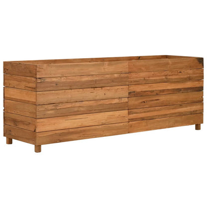 vidaXL Raised Bed 150x40x55 cm Recycled Teak Wood and Steel