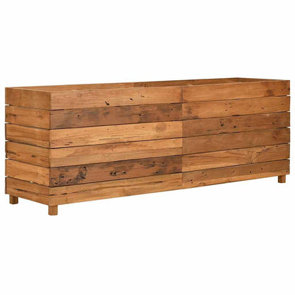 vidaXL Raised Bed 150x40x55 cm Recycled Teak Wood and Steel