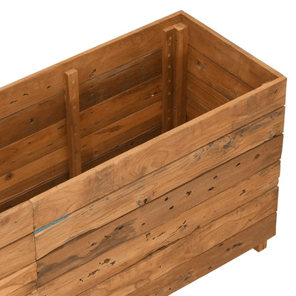 vidaXL Raised Bed 150x40x55 cm Recycled Teak Wood and Steel