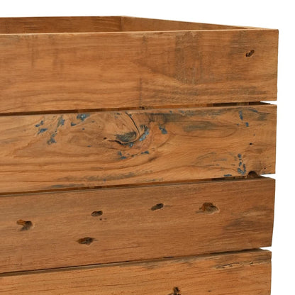 vidaXL Raised Bed 150x40x55 cm Recycled Teak Wood and Steel