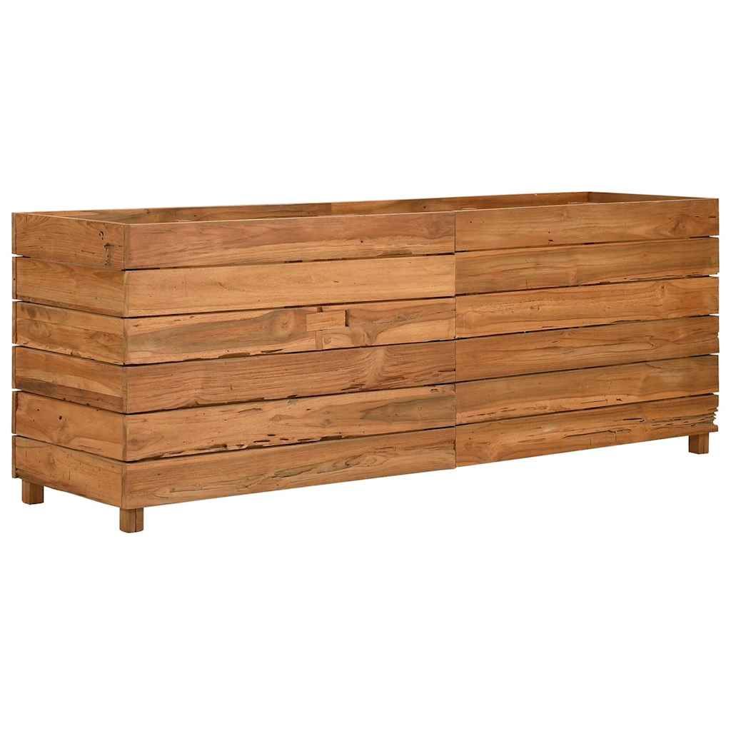 vidaXL Raised Bed 150x40x55 cm Recycled Teak Wood and Steel