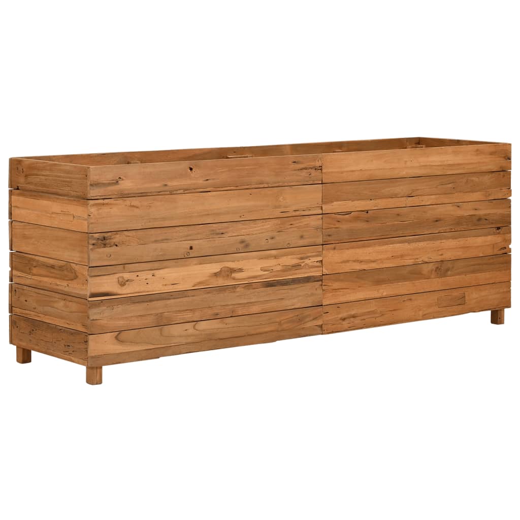 vidaXL Raised Bed 150x40x55 cm Recycled Teak Wood and Steel
