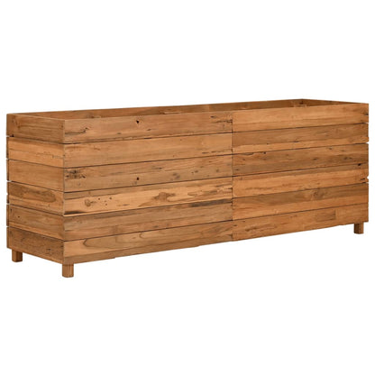 vidaXL Raised Bed 150x40x55 cm Recycled Teak Wood and Steel