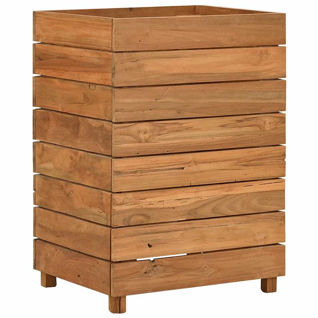 vidaXL Raised Bed 50x40x72 cm Recycled Teak Wood and Steel